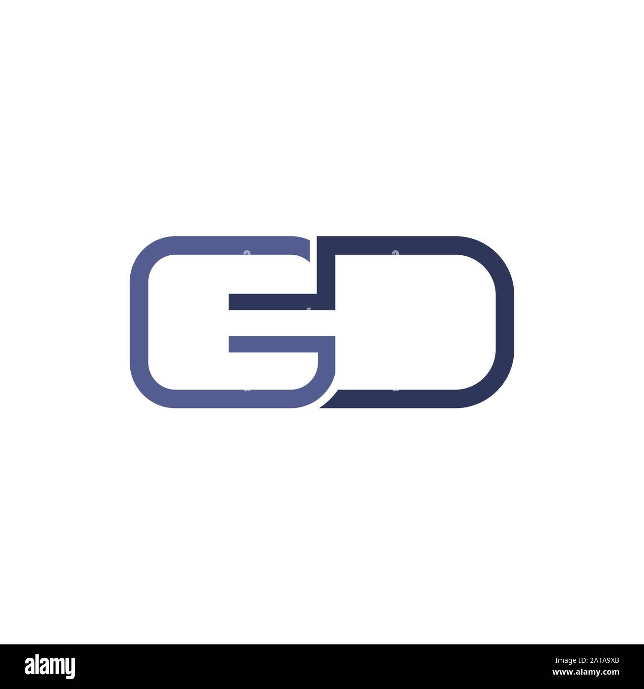 Initial letter gd or dg logo vector design template Stock Vector Image ...