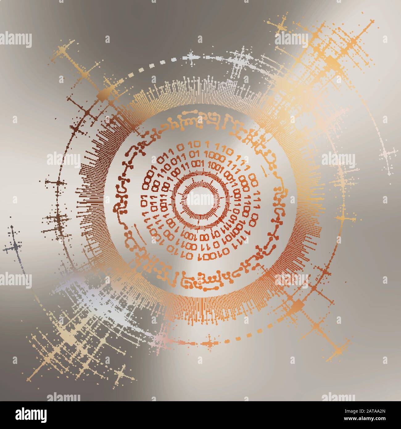 Vector HiTech Element - Technology Diagram Concept - Vector Graphic Template Stock Vector