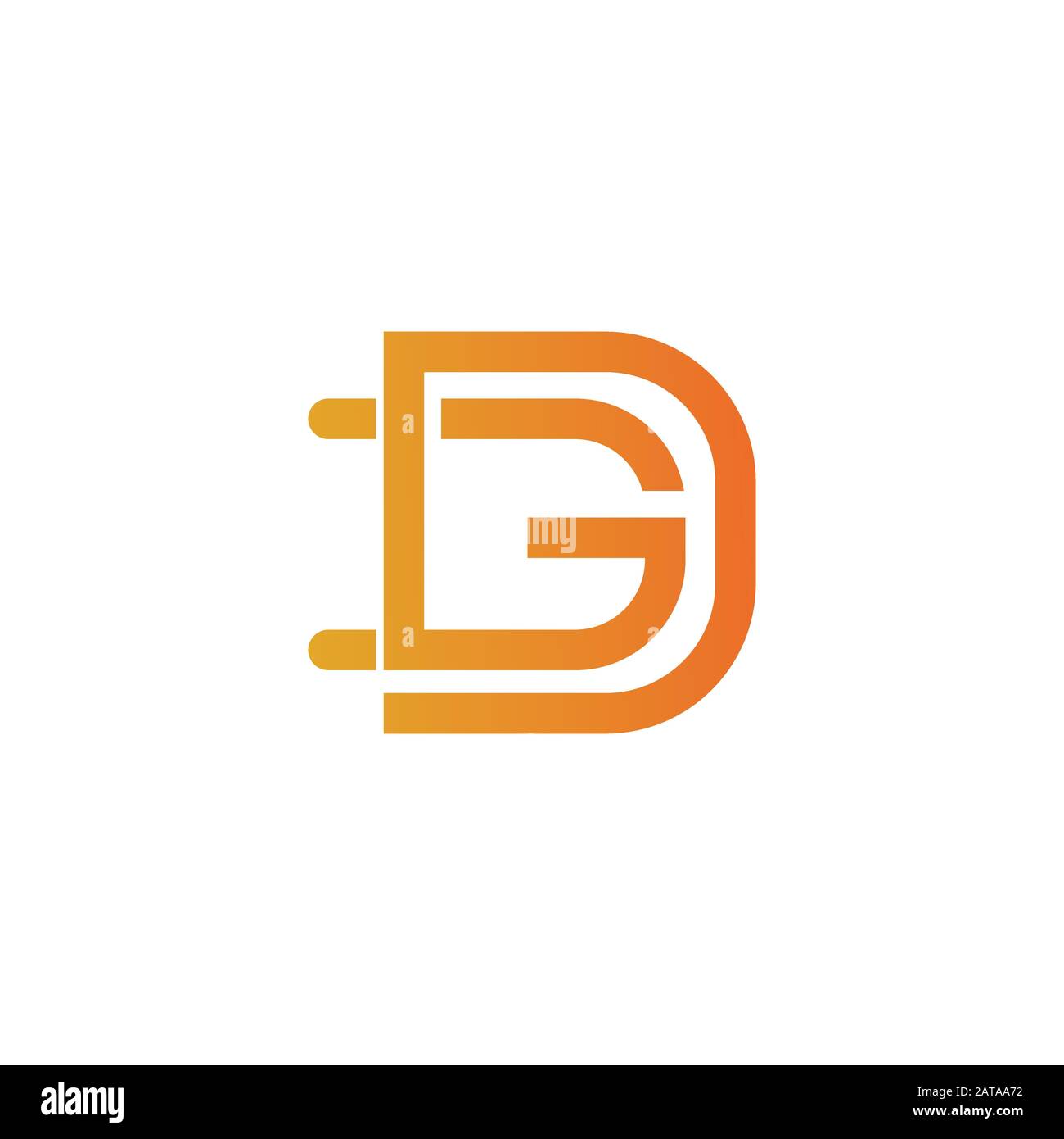 Initial letter gd or dg logo vector design template Stock Vector Image ...