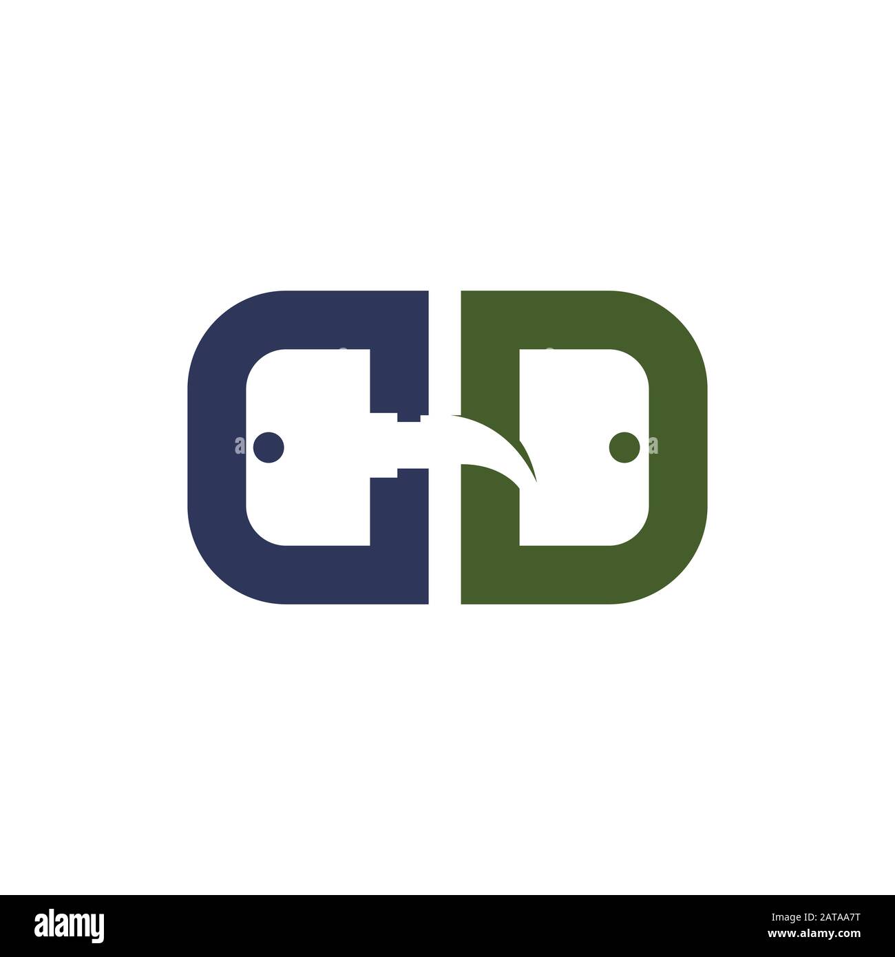 Initial letter gd or dg logo vector design template Stock Vector Image ...