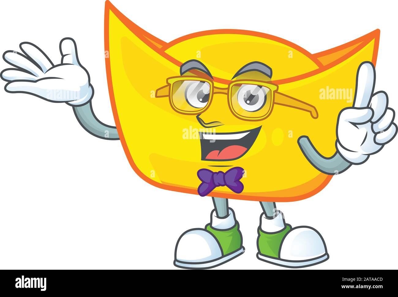 cartoon character of Geek chinese gold ingot design Stock Vector Image ...