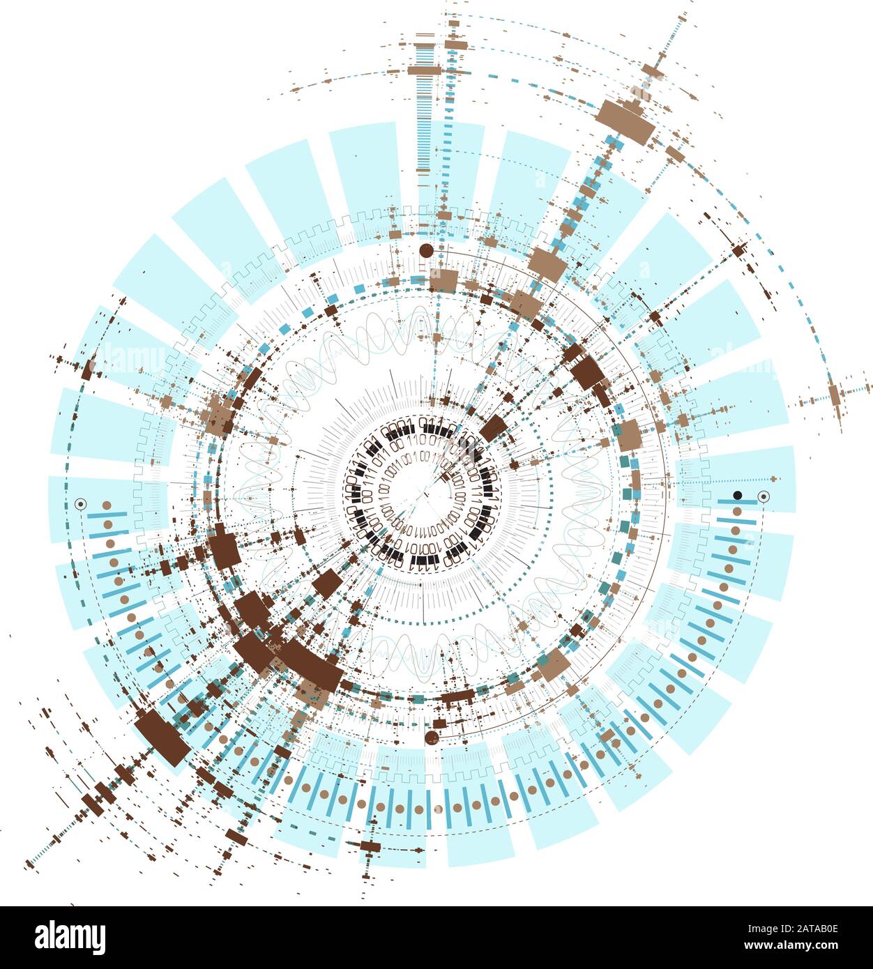 Vector HiTech Element - Technology Diagram Concept - Vector Graphic Template Stock Vector