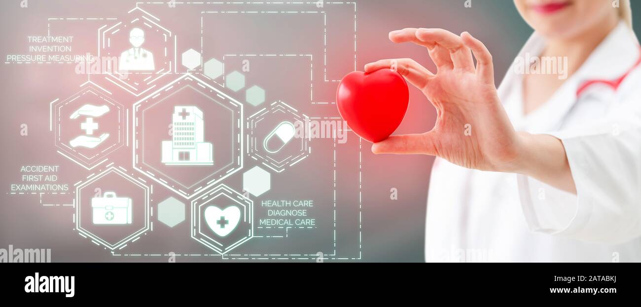 Medical Healthcare Concept Doctor In Hospital With Digital