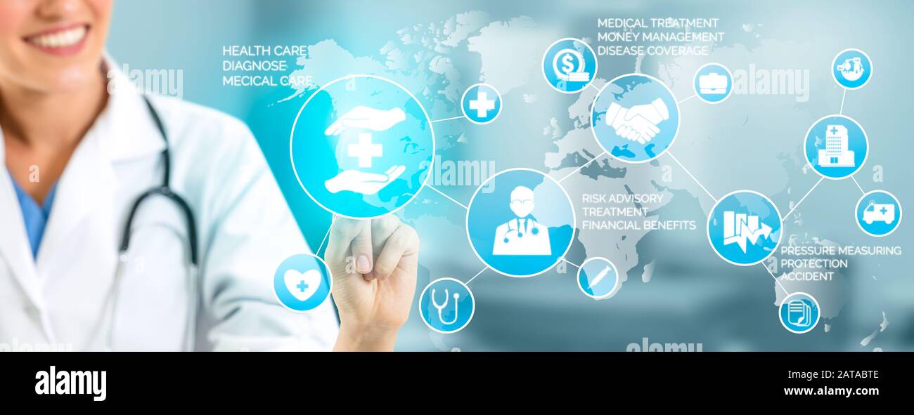 Medical Healthcare Concept Doctor In Hospital With Digital