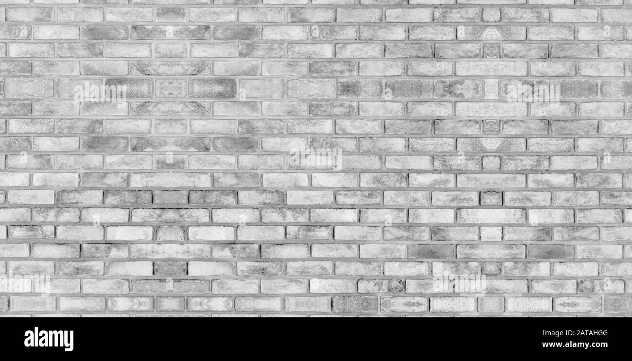 Background of brick wall with old texture pattern. Vintage style and grunge retro interior. Stock Photo
