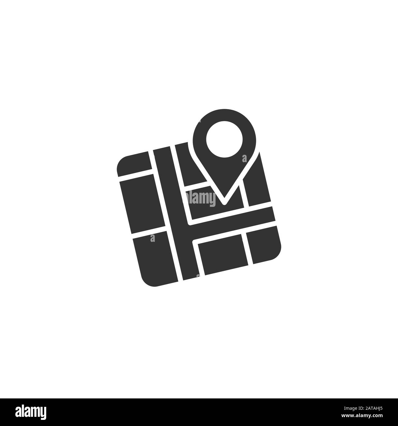 Map pin icon in flat style. gps navigation vector illustration on white ...