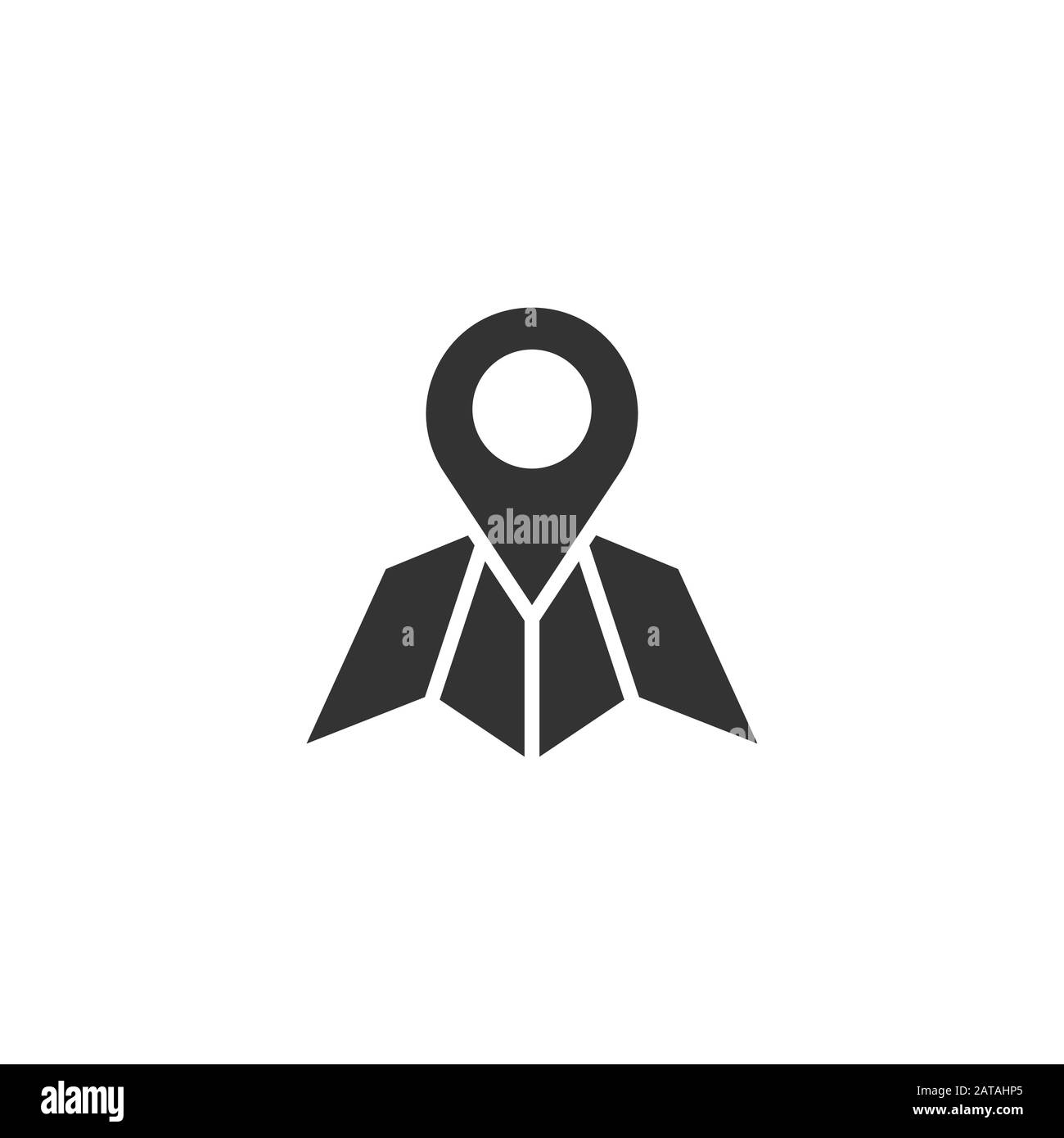 Map pin icon in flat style. gps navigation vector illustration on white ...