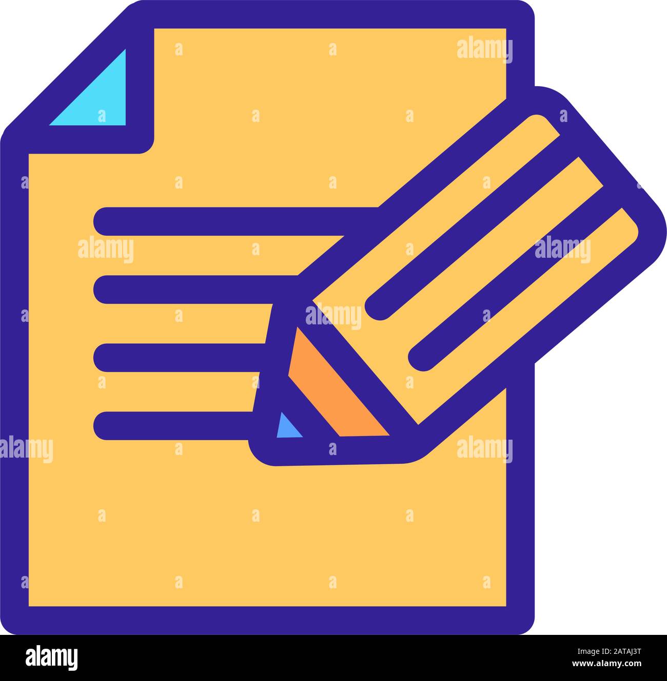 file for notes icon vector. Isolated contour symbol illustration Stock ...