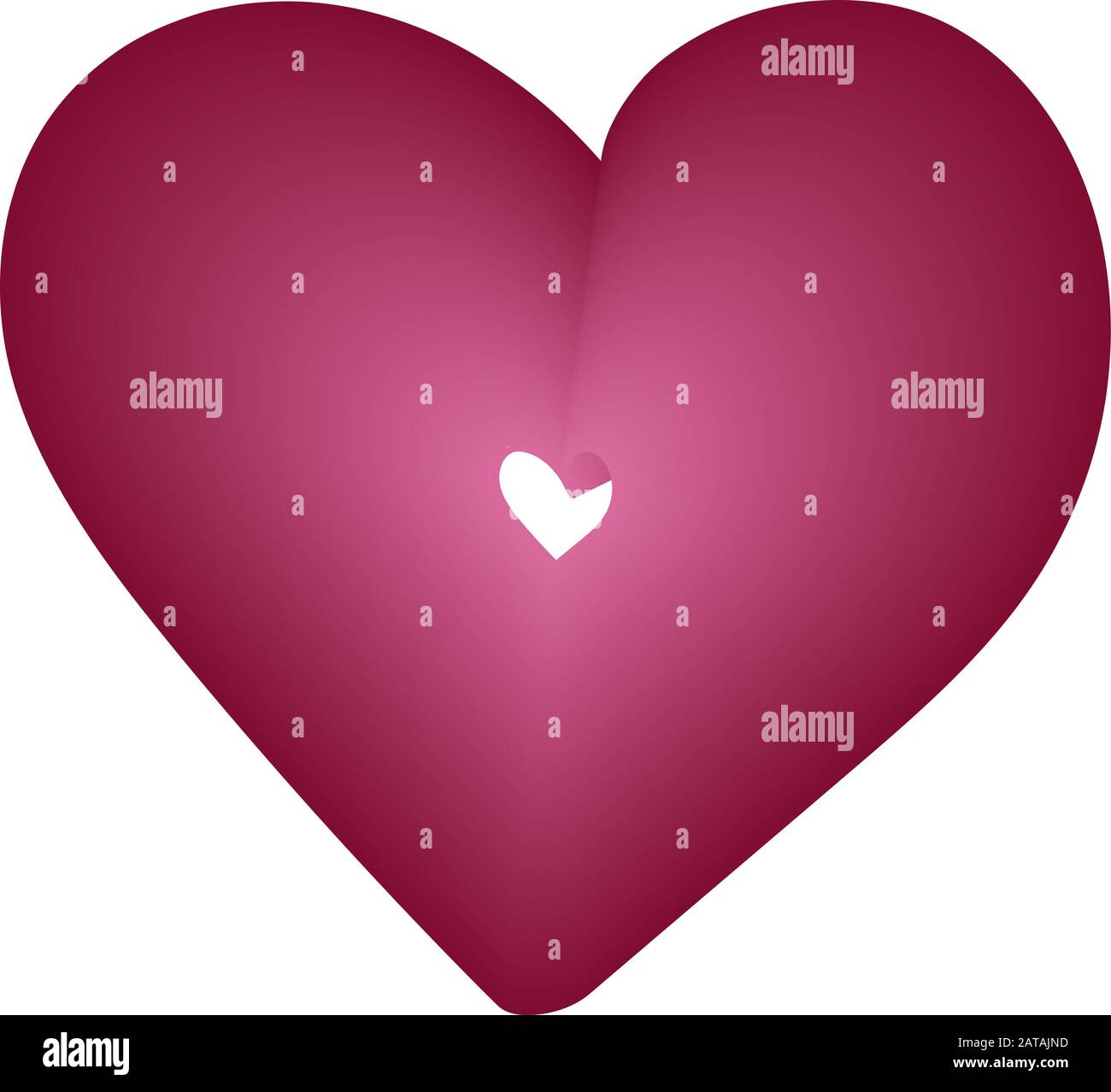heart symbol isolated on white, using gradient mesh Stock Vector
