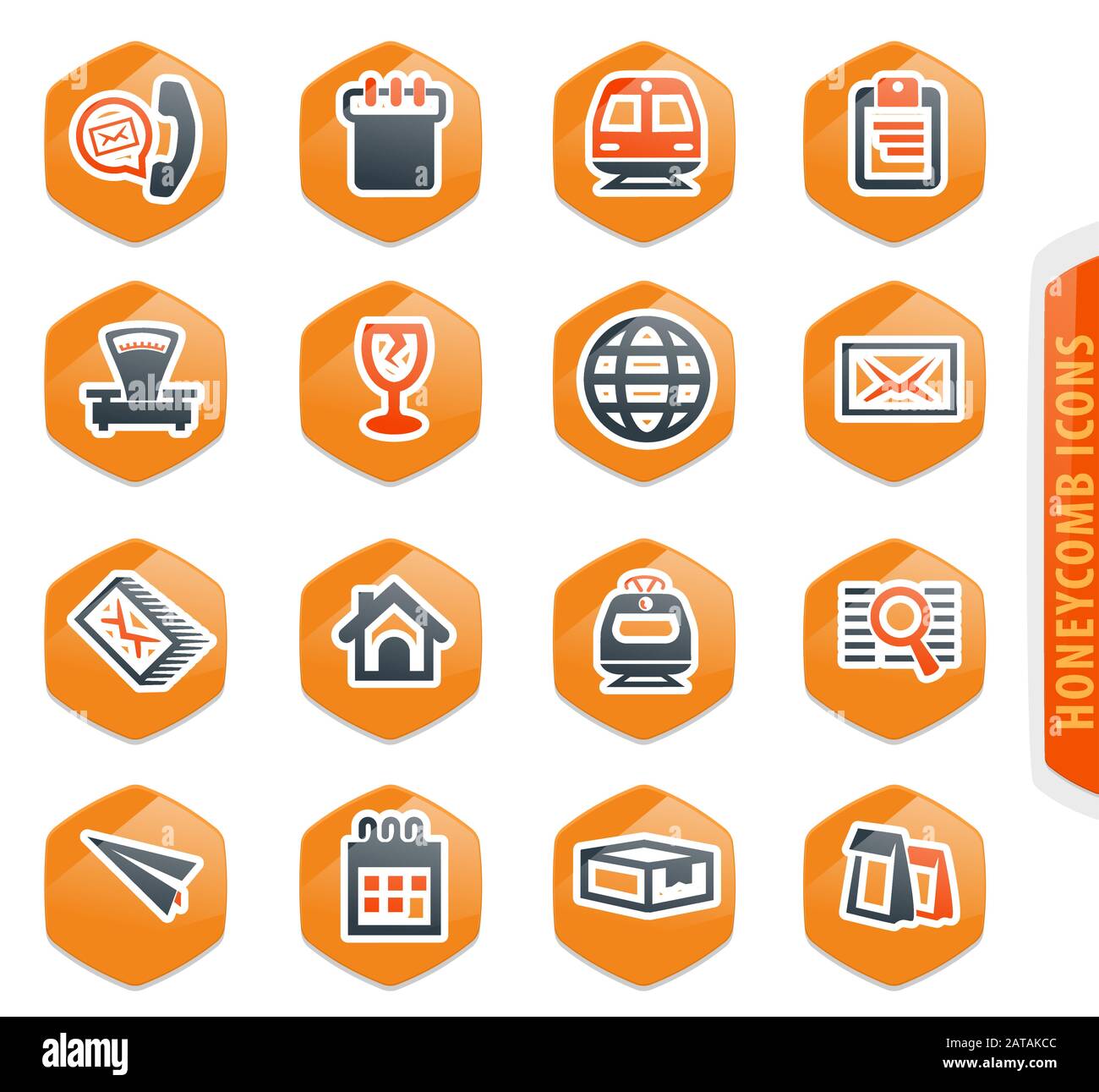 Post service icons set Stock Vector Image & Art Alamy