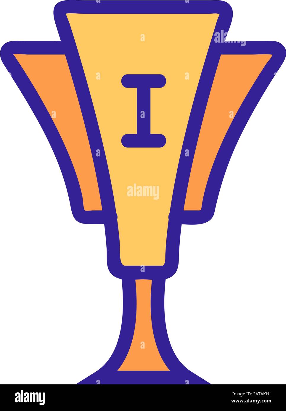 Sports Cup icon vector. Isolated contour symbol illustration Stock