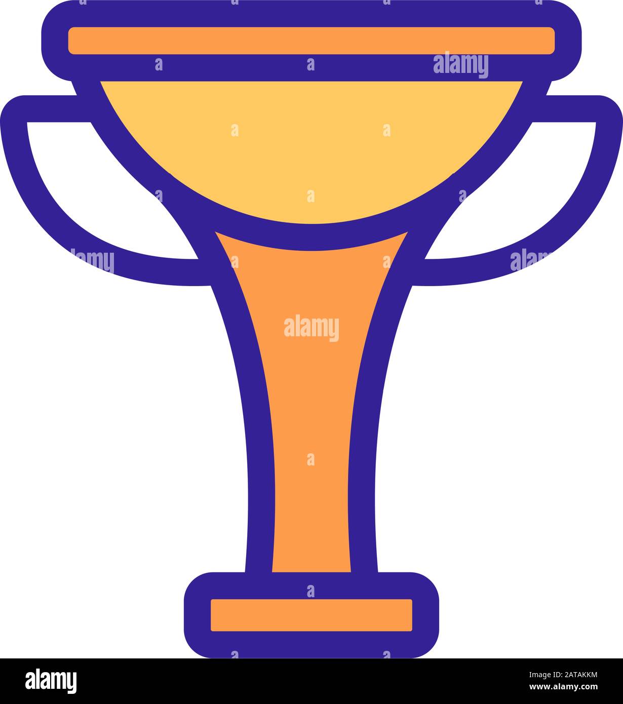 Sports Cup icon vector. Isolated contour symbol illustration Stock