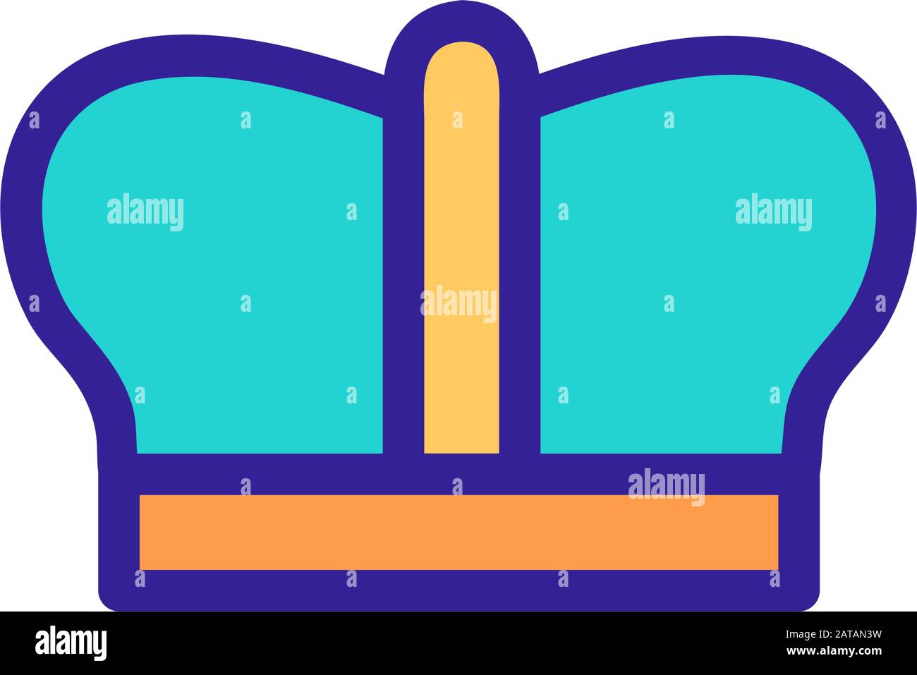 Crown monarch icon vector. Isolated contour symbol illustration Stock ...