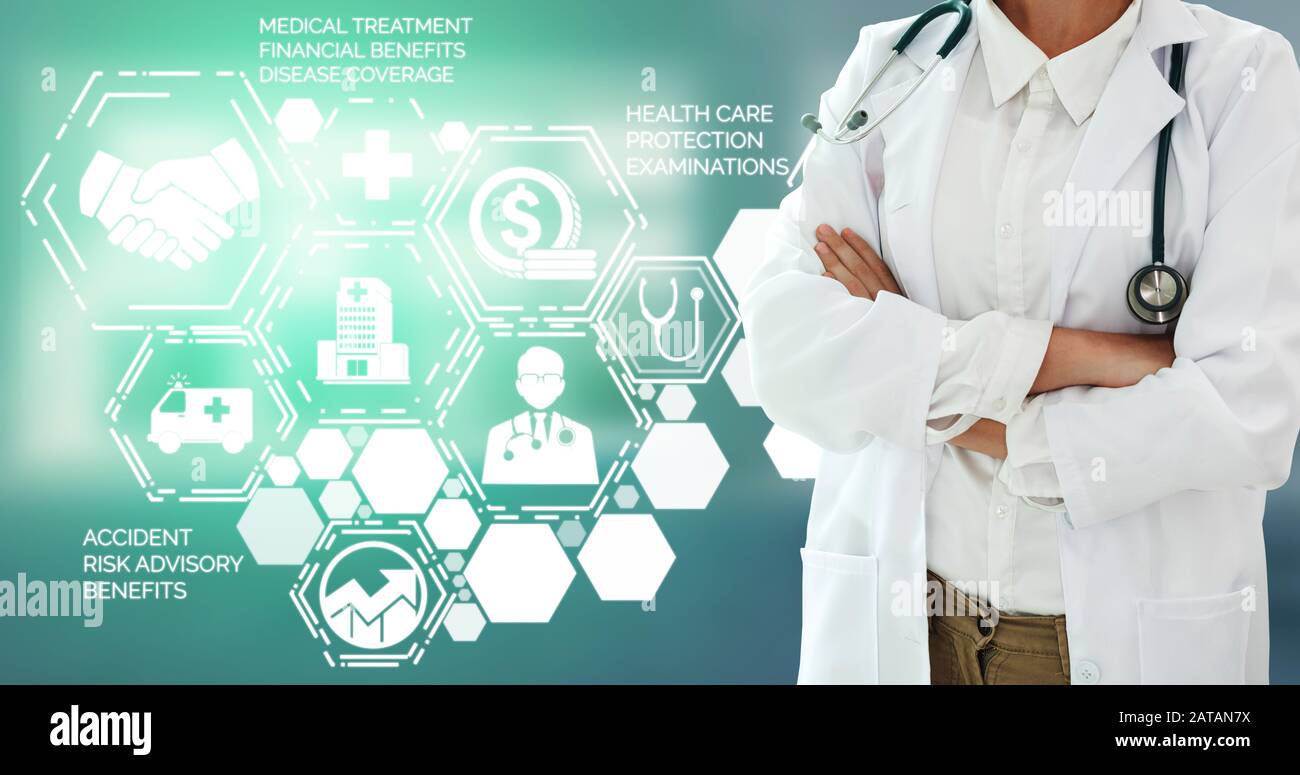 Medical Healthcare Concept Doctor In Hospital With Digital