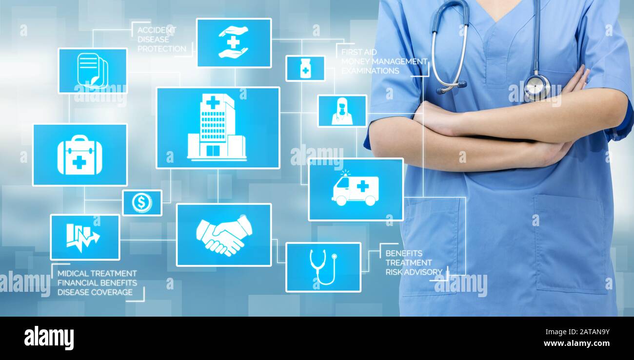 Medical Healthcare Concept Doctor In Hospital With Digital