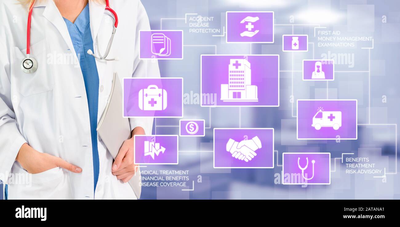 Medical Healthcare Concept Doctor In Hospital With Digital