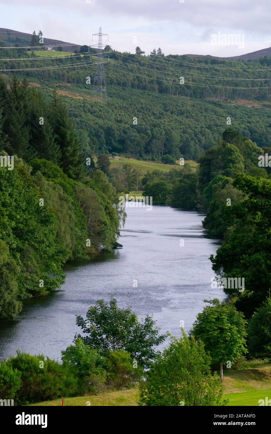 The River Beauly at Crask of Algas in the Scottish Highlands of Inverness-shire Scotland UK Stock Photo