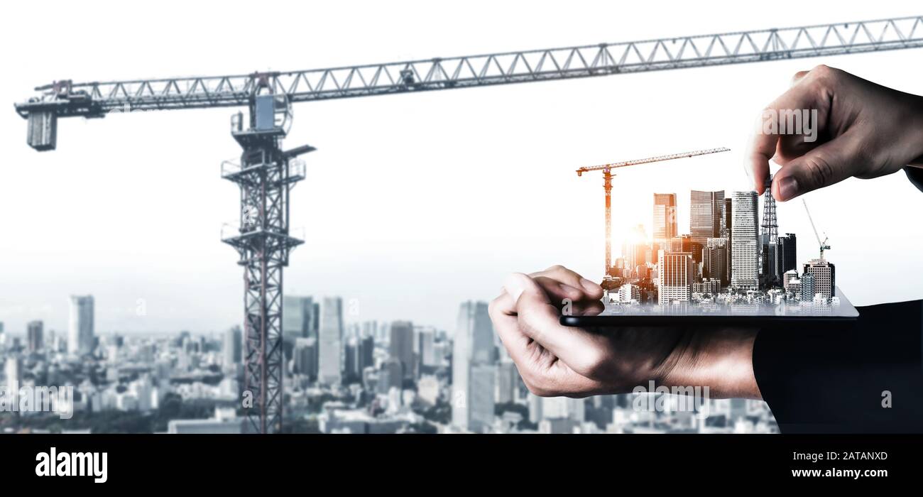 Innovative architecture and civil engineering building construction
