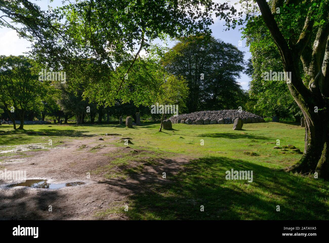 The Clava Cairns near Culloden in the Scottish Highlands of Inverness-shire Scotland UK Stock Photo