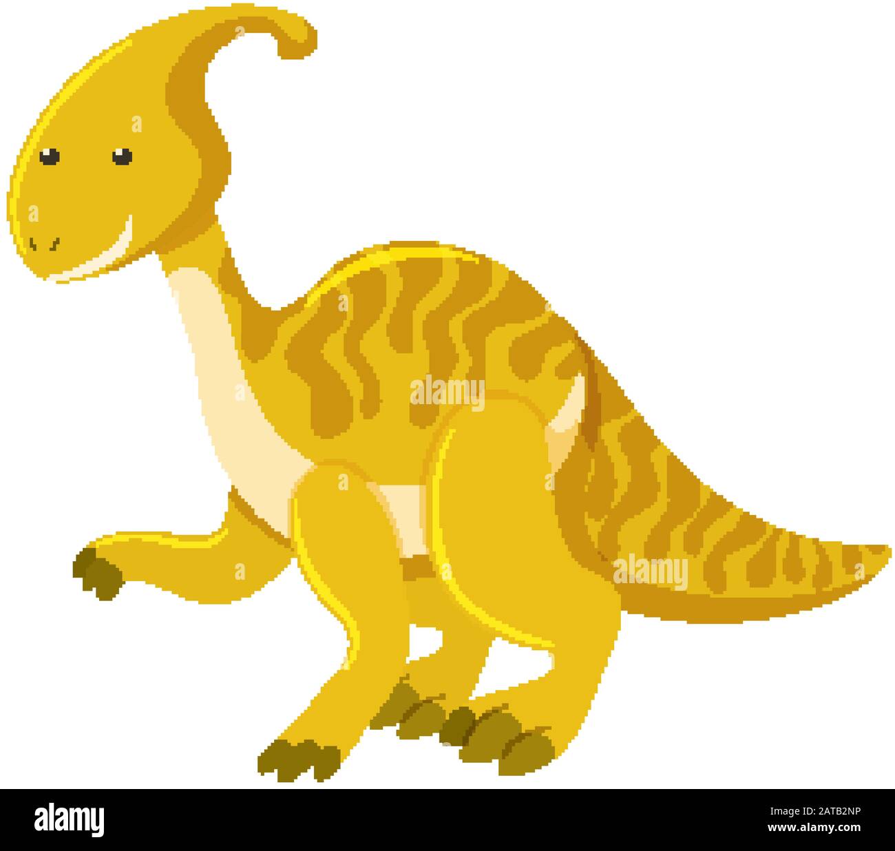Single picture of parasaurolophus in yellow illustration Stock Vector ...