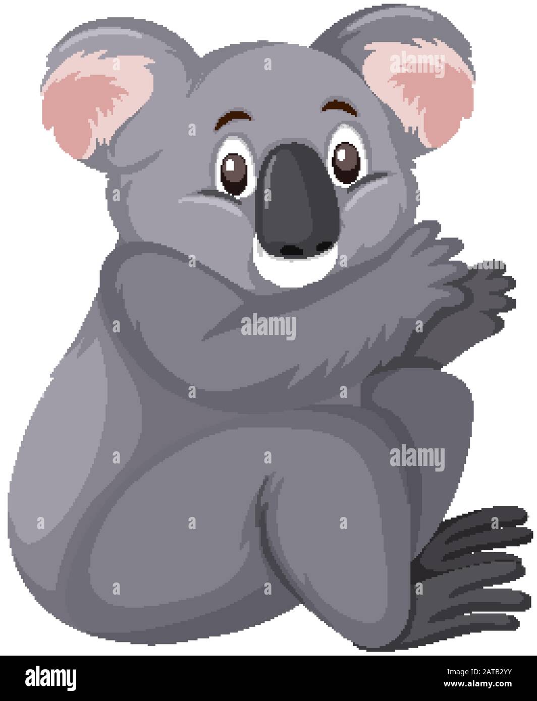 Cute koala on white background illustration Stock Vector Image & Art ...