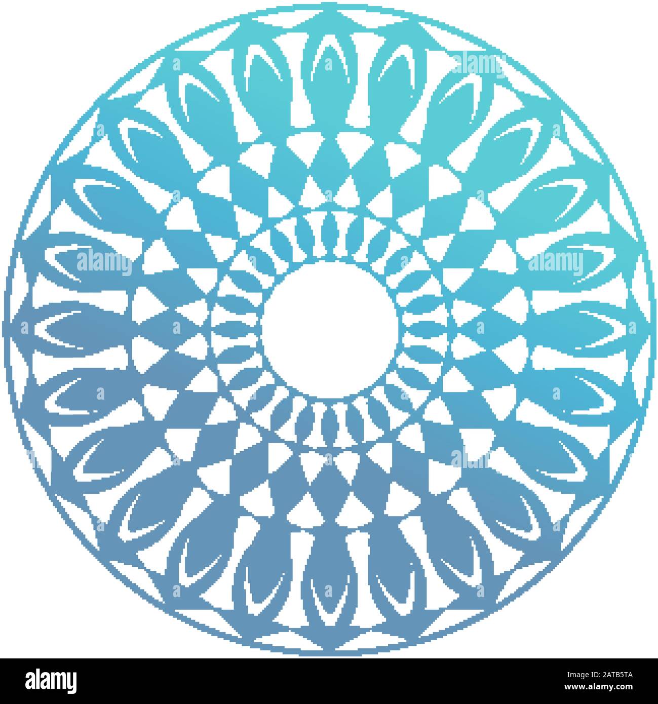 Mandala pattern design in blue color illustration Stock Vector Image ...