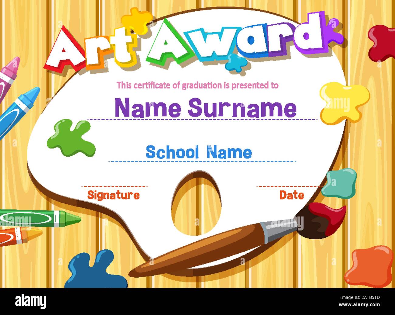 Art award certificate template