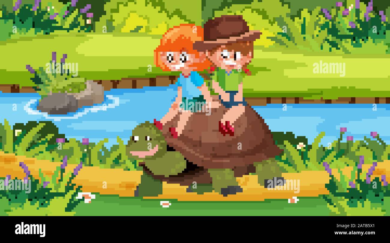 Woman riding turtle hires stock photography and images Alamy