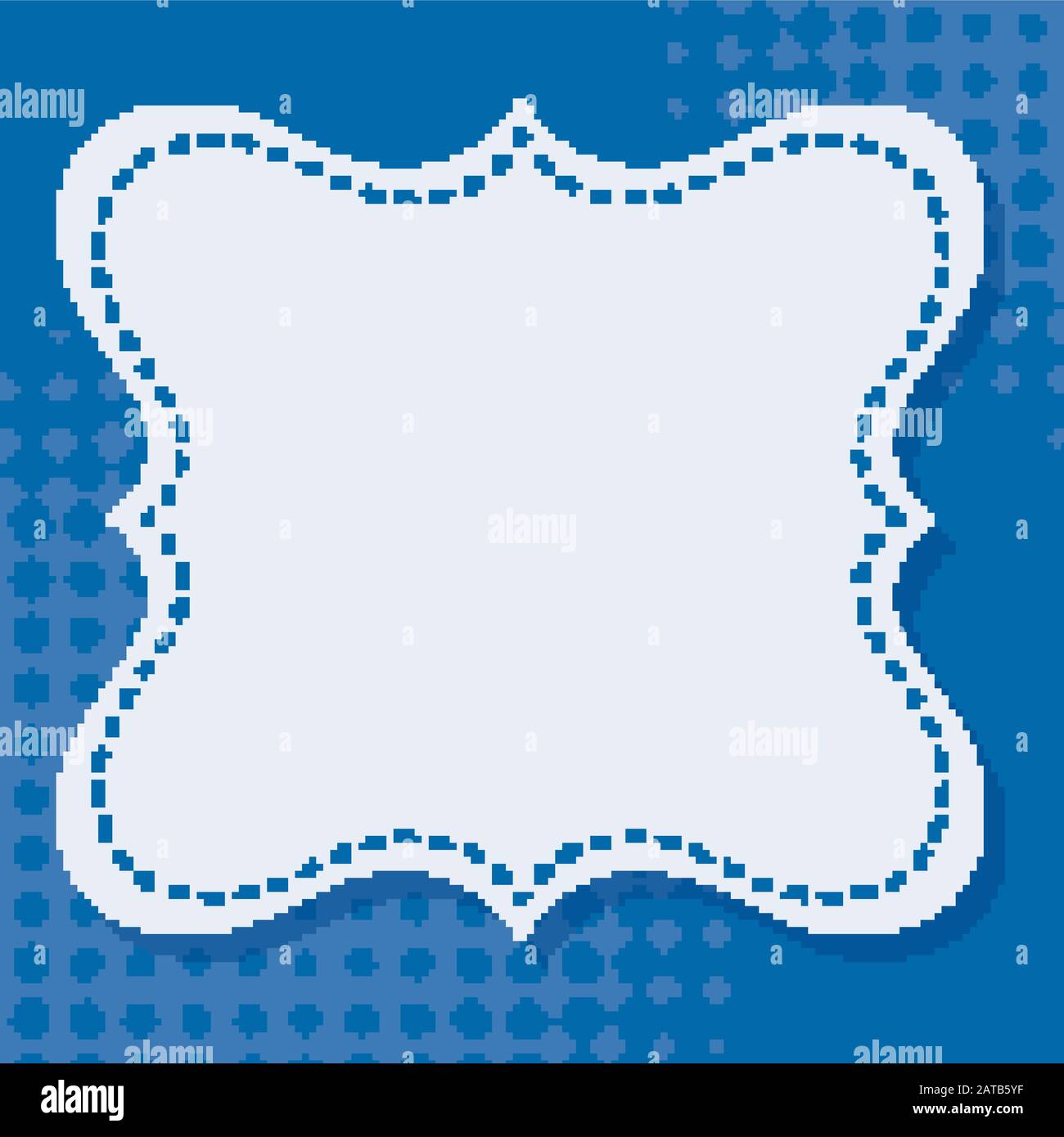 Blue background template with frame illustration Stock Vector Image ...