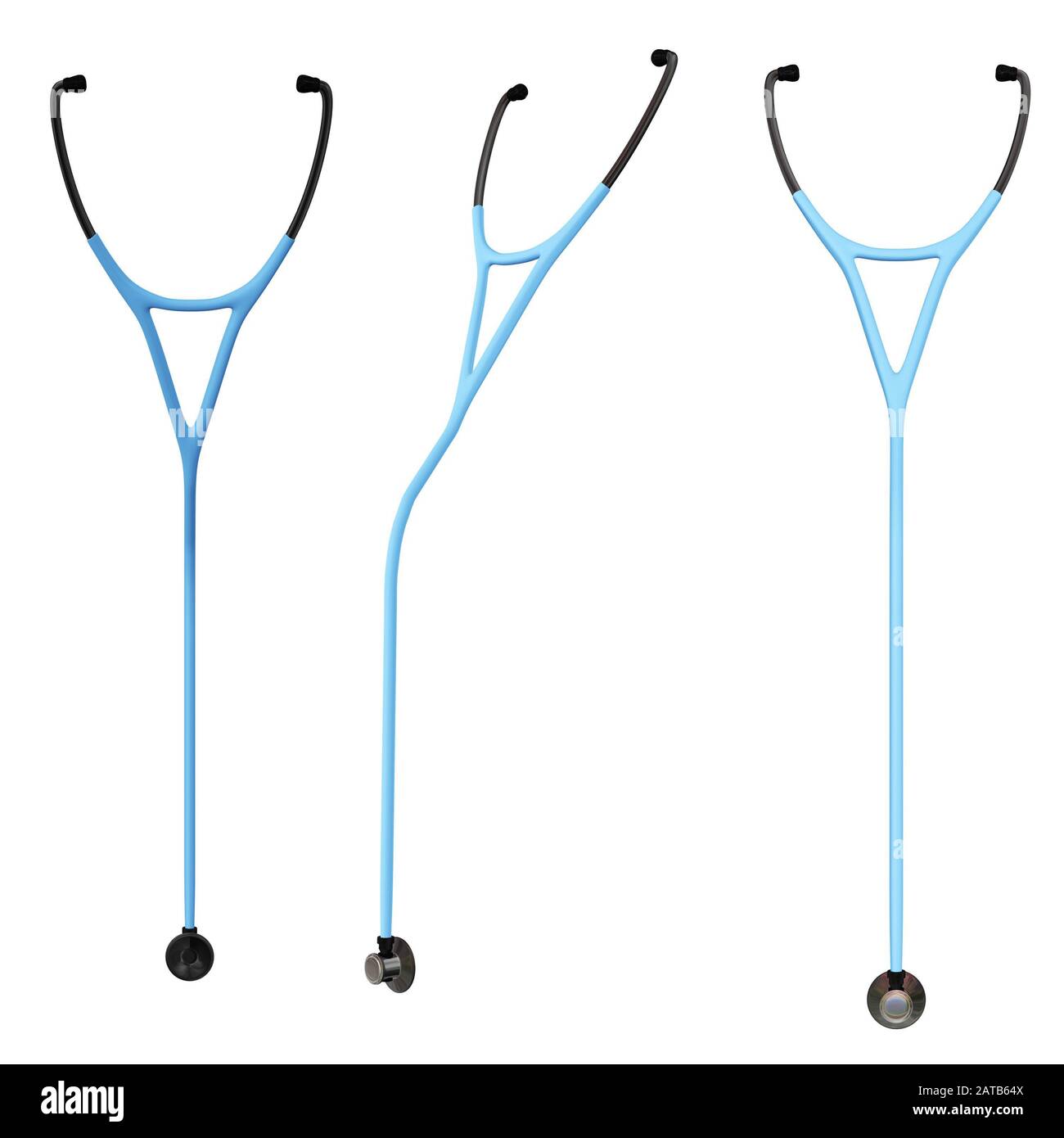 Digitally rendered blue stethoscope on white background Stock Photo - Alamy