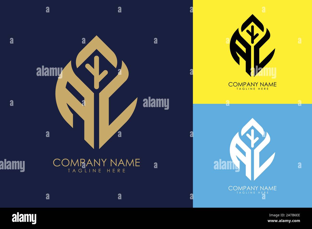 Initial letter A C with abstract leaf logo sign symbol Stock Vector ...