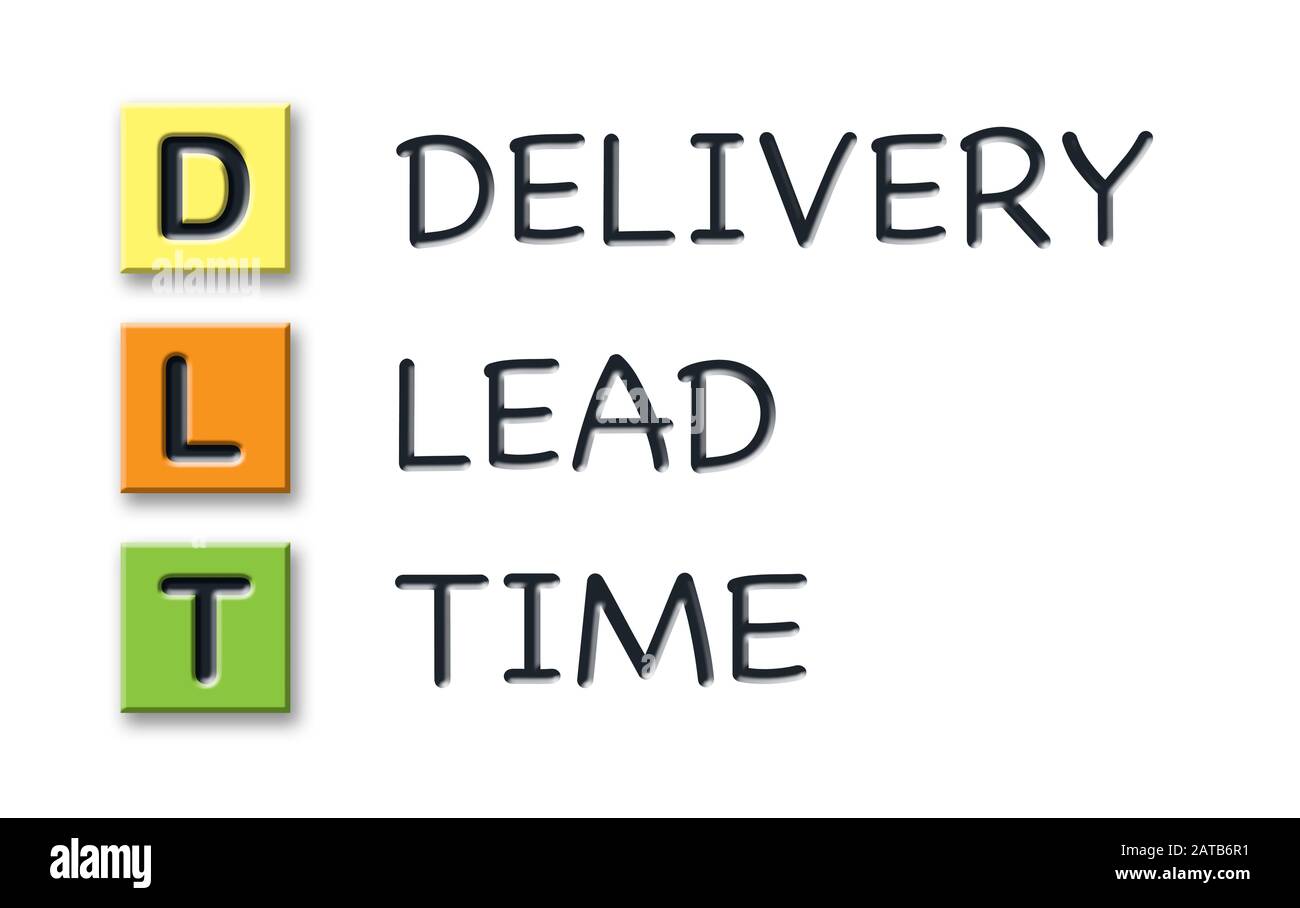 DLT 3d initials in colored 3d cubes with 3d meaning Stock Photo Alamy