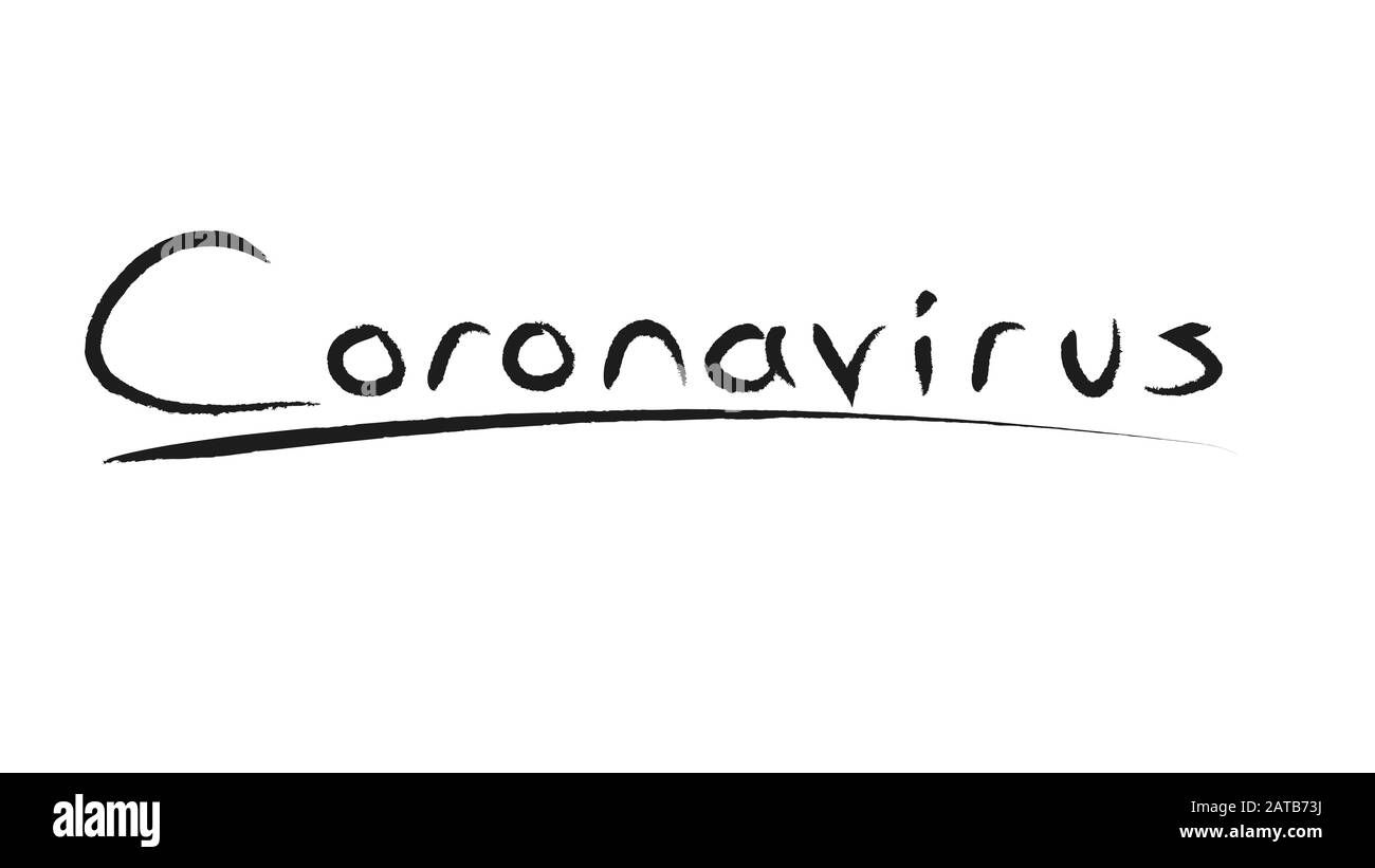 Coronavirus hand writing template with black color Stock Photo Alamy Coronavirus hand writing template with black color Stock Photo Alamy