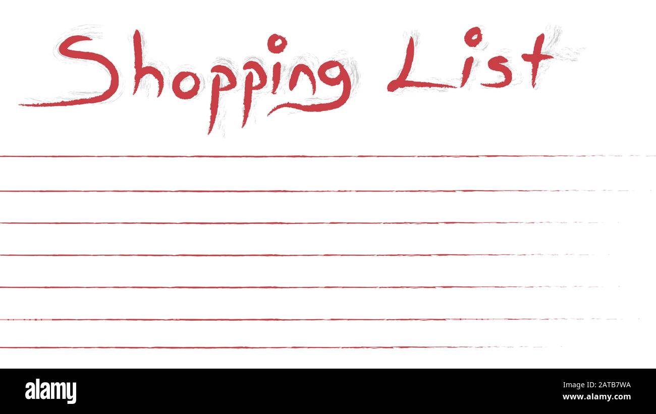 Shopping list hand writing template background Stock Photo Alamy Shopping list hand writing template background Stock Photo Alamy