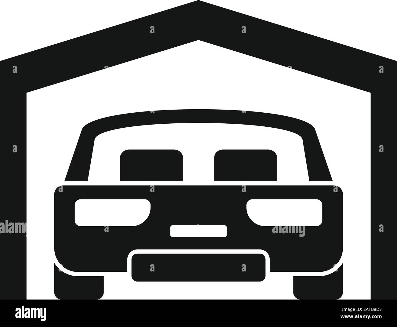 Car parking garage icon. Simple illustration of car parking garage