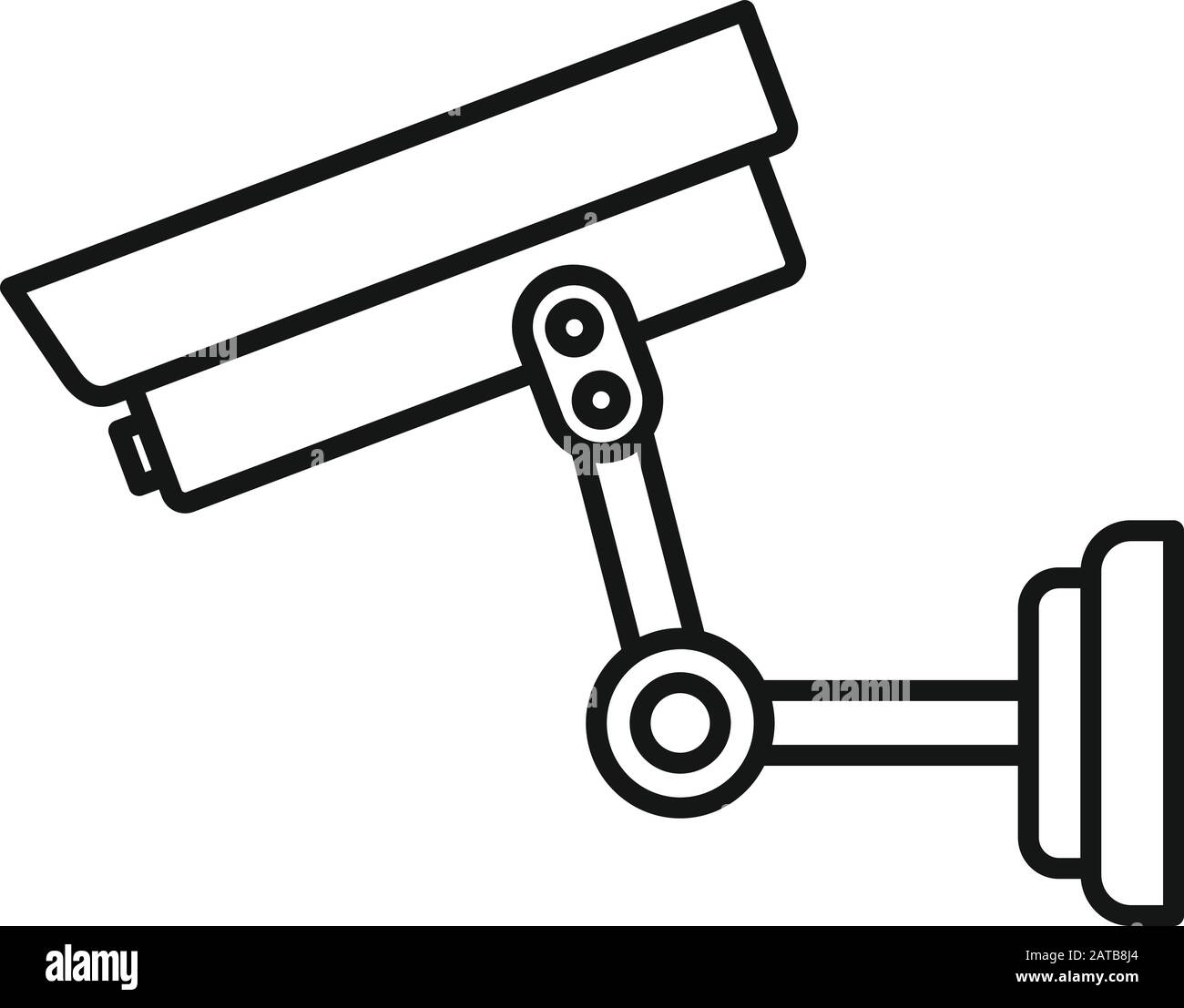 Parking security camera icon. Outline parking security camera vector icon for web design isolated on white background Stock Vector