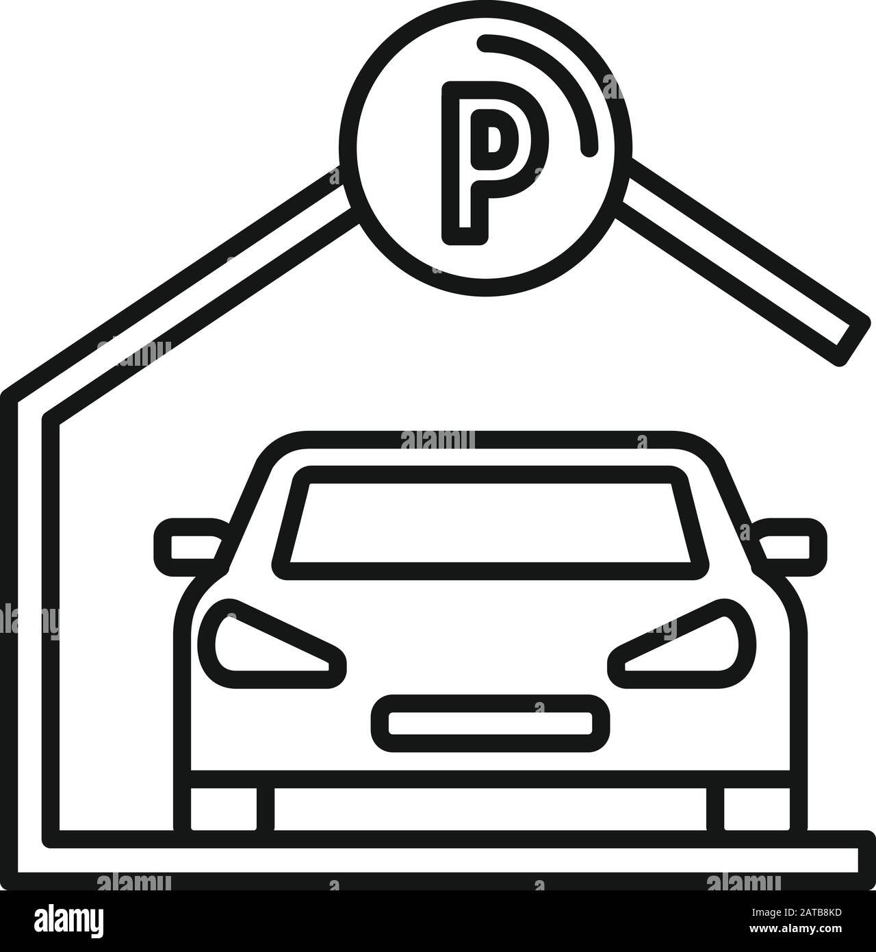 Public car parking icon. Outline public car parking vector icon for web  design isolated on white background Stock Vector Image & Art - Alamy