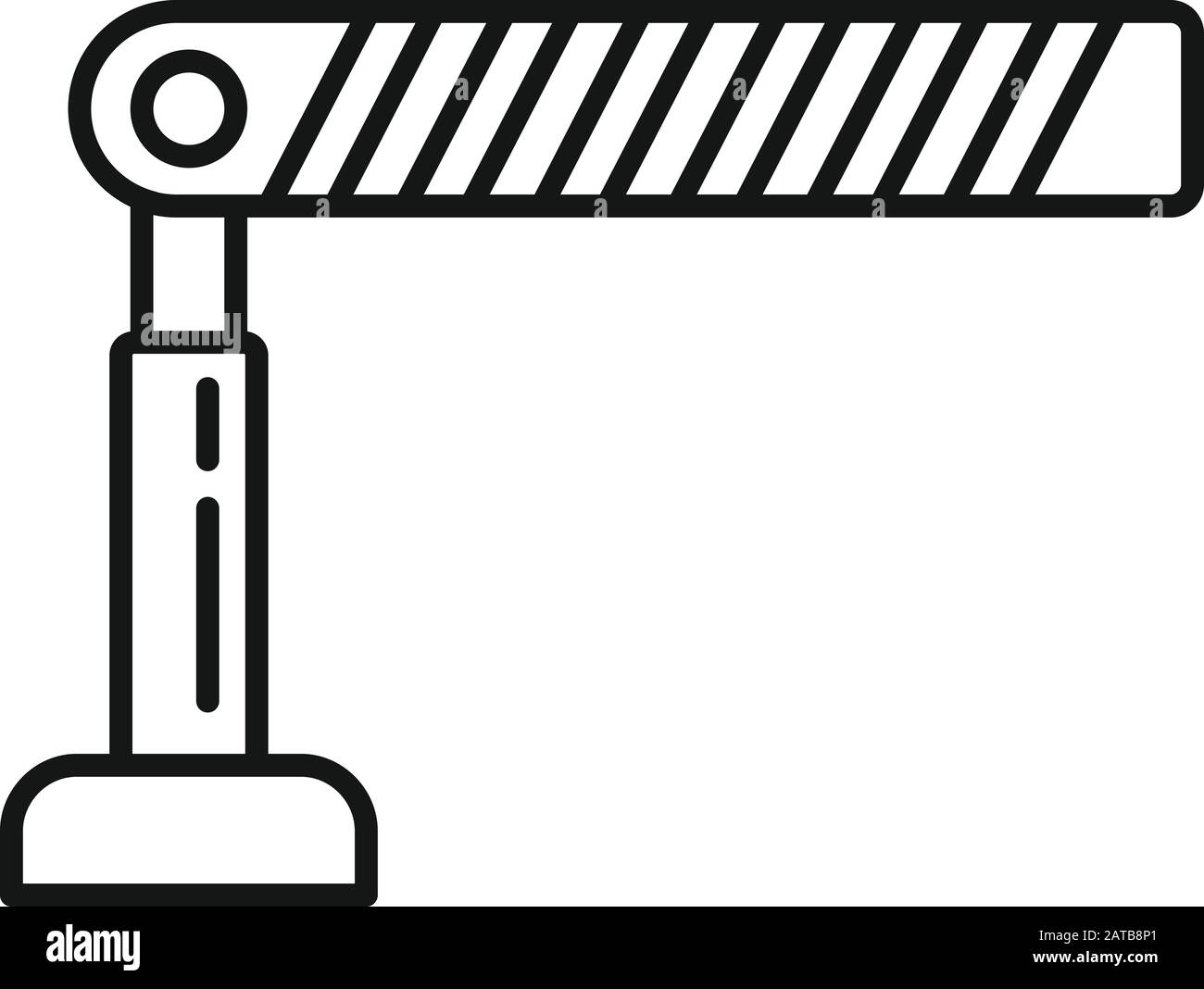 Parking barrier icon. Outline parking barrier vector icon for web ...