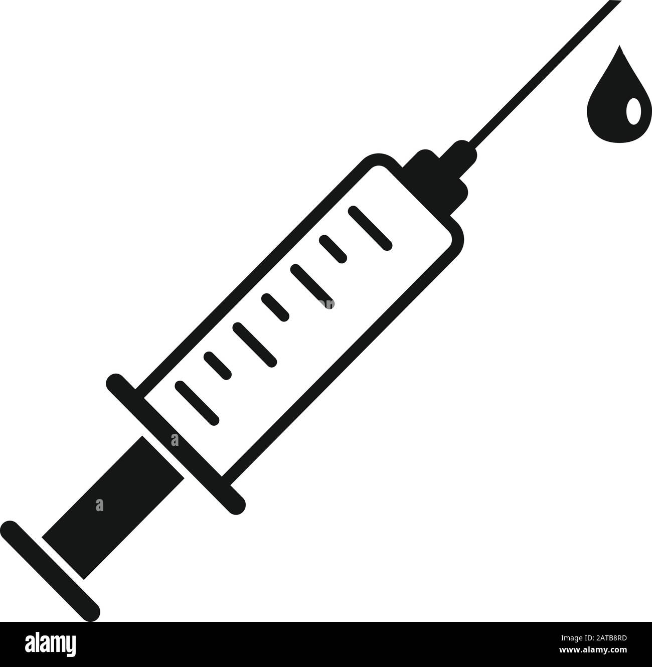 Blood syringe icon. Simple illustration of blood syringe vector icon ...