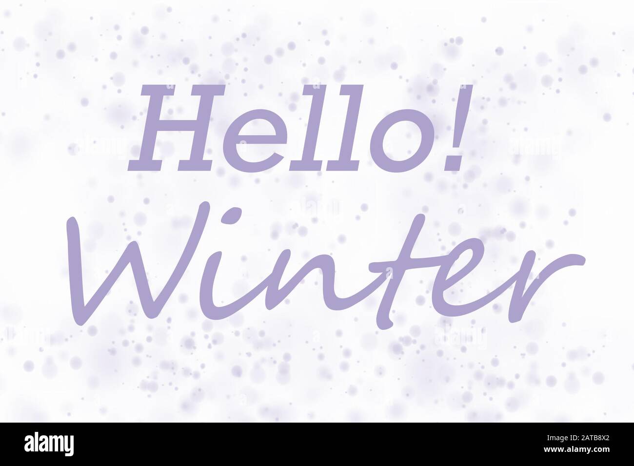 Hello winter lettering Cut Out Stock
