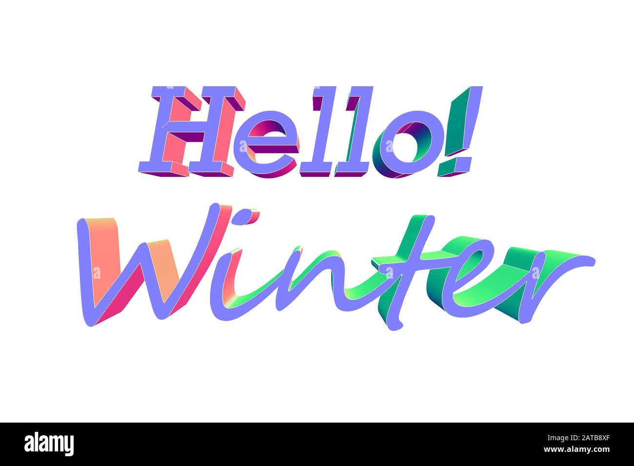 Hello Winter template texture background Stock Photo
