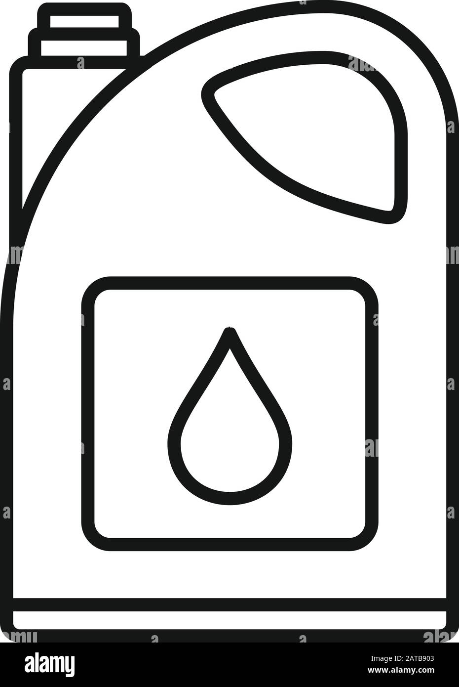 Industry motor oil icon. Outline industry motor oil vector icon for web