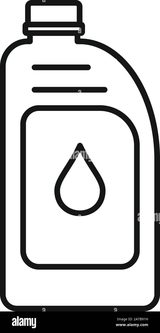 Car motor oil icon. Outline car motor oil vector icon for web design