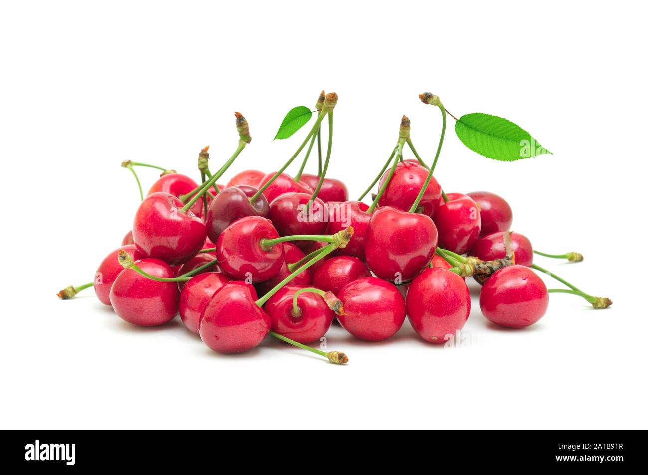 sweet cherries isolated on a white background Stock Photo