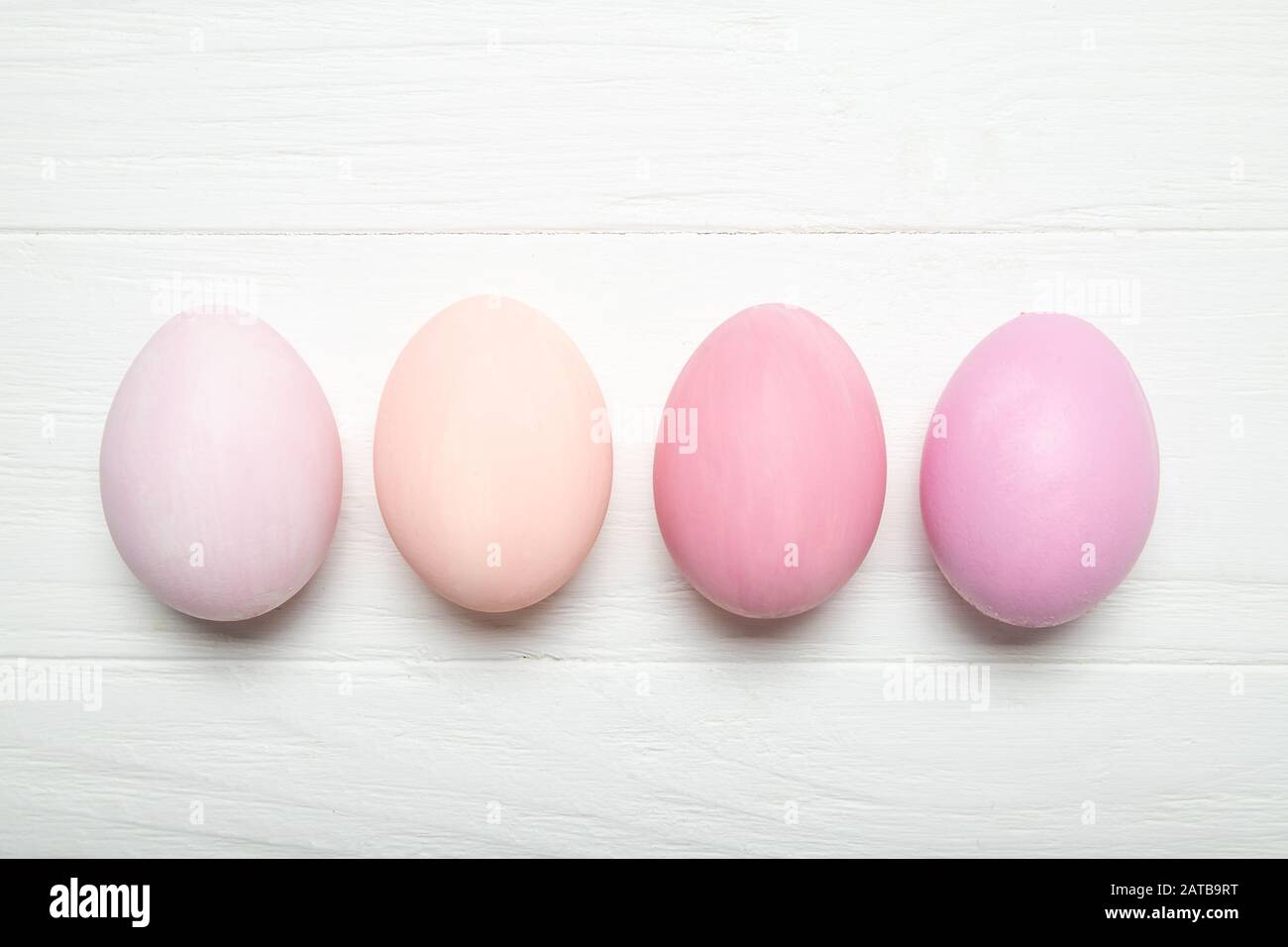 Easter eggs are pink. Pastel shades Stock Photo