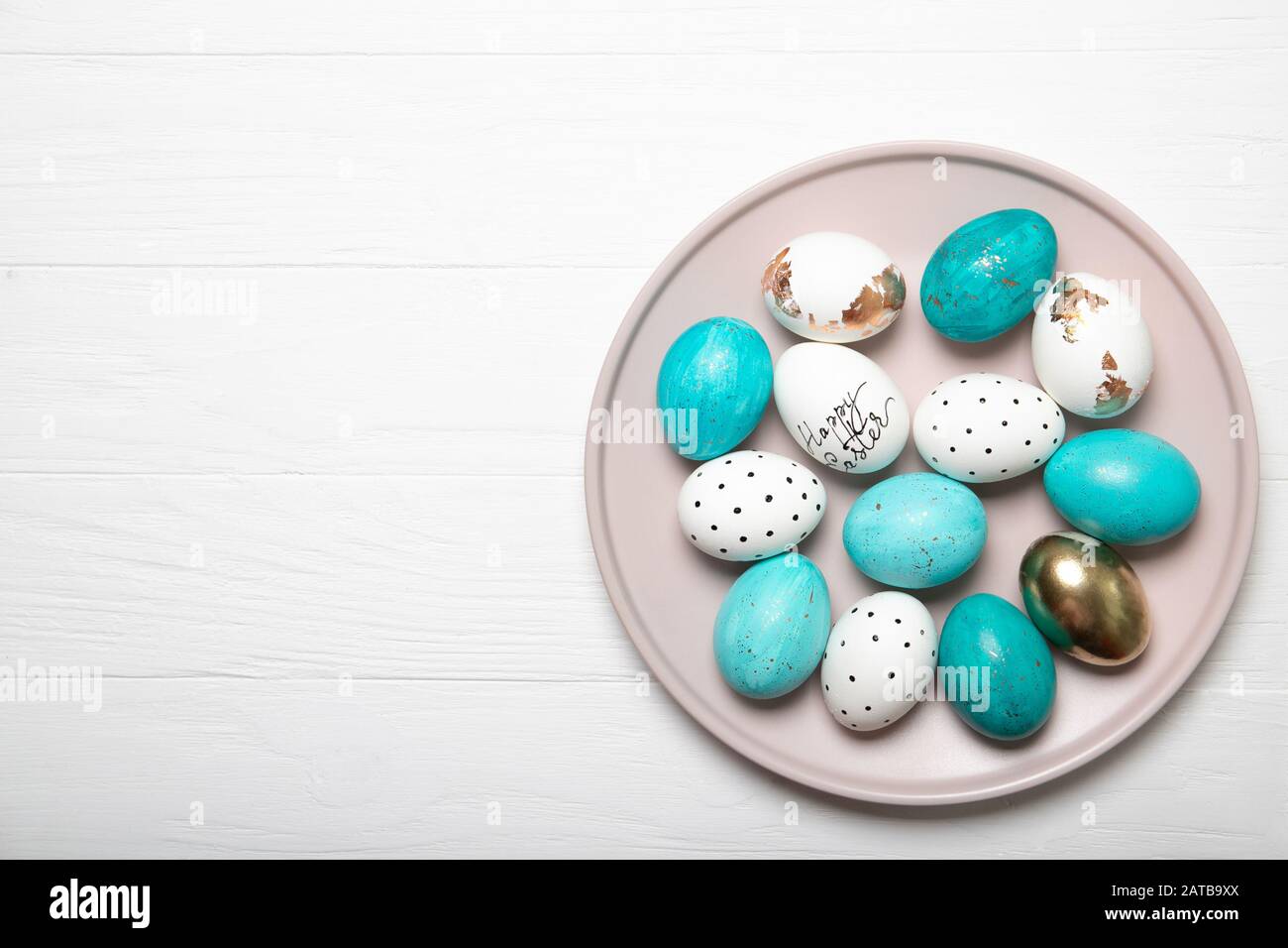 Easter eggs. Easter Eggs Composition Stock Photo