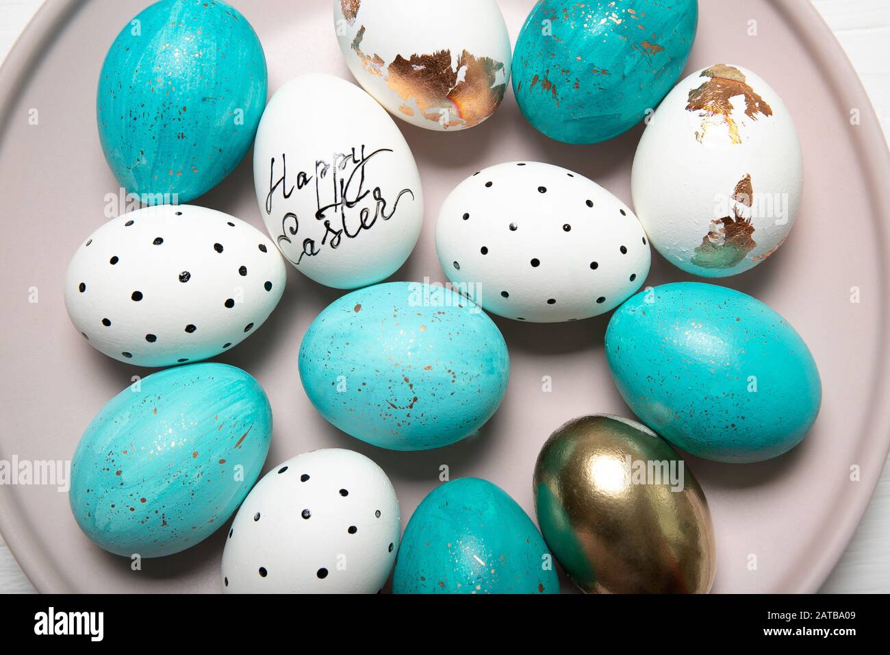 Easter eggs. Easter Eggs Composition Stock Photo