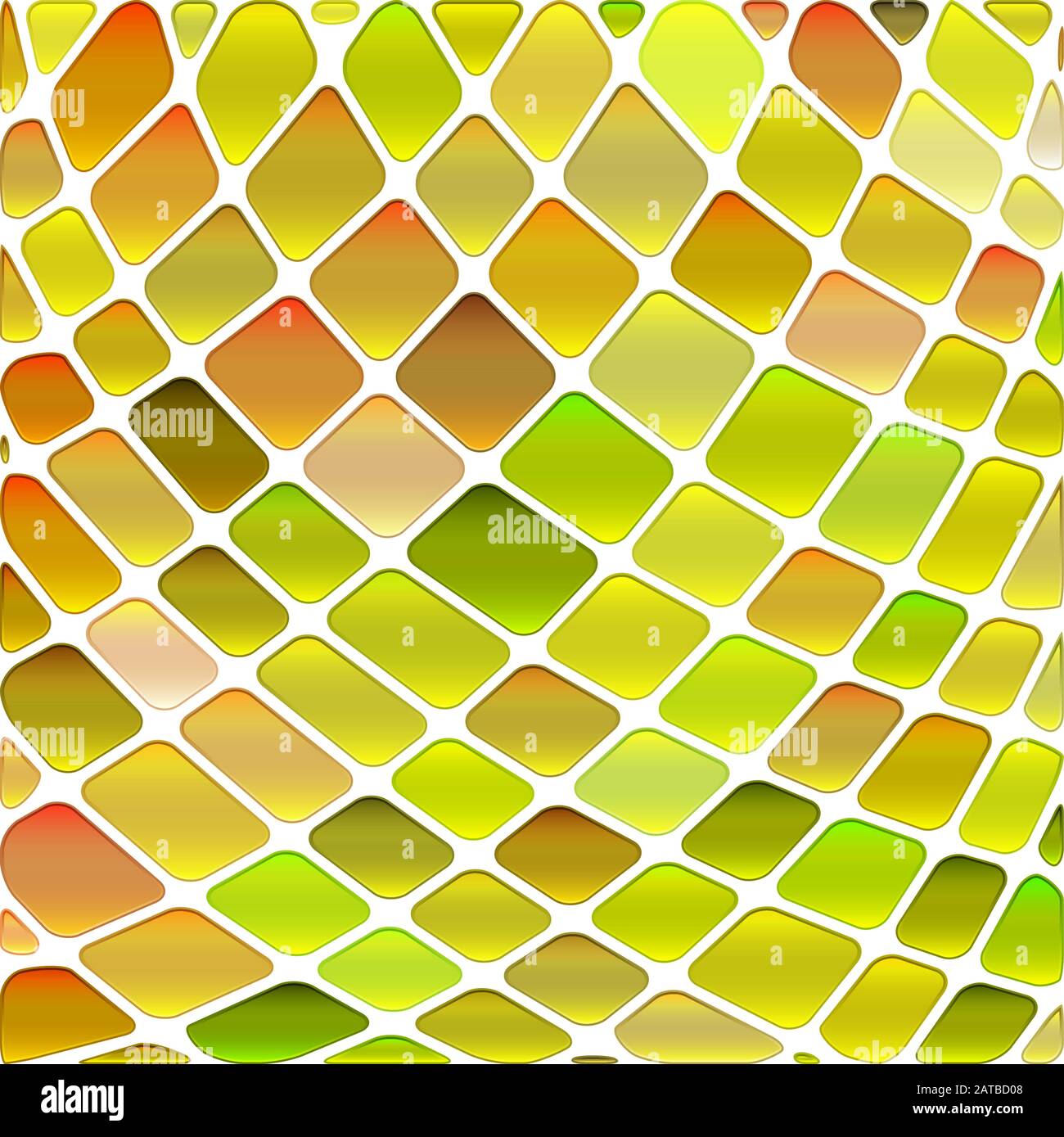 abstract vector stained-glass mosaic background - green and brown Stock ...