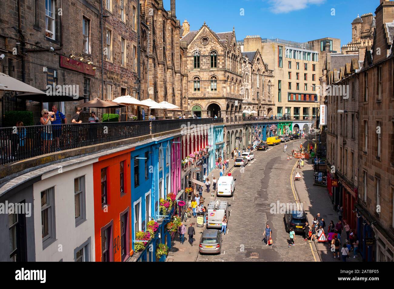 West Bow and Victoria street in Old Town. Edinburgh cityscape/travel