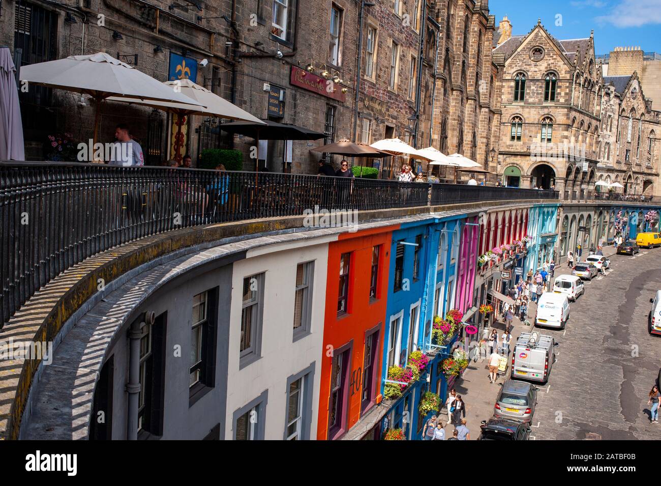 West Bow and Victoria street in Old Town. Edinburgh cityscape/travel